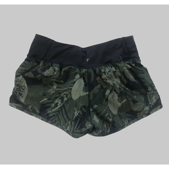 Old Navy Active Tropical Active Shorts Womens S Green Inner Liner Activewear - Picture 2 of 8